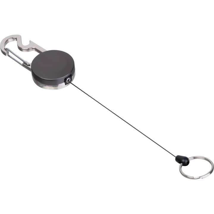 Brelok do kluczy z linką, karabińczykiem i otwieraczem do butelek PEGGY