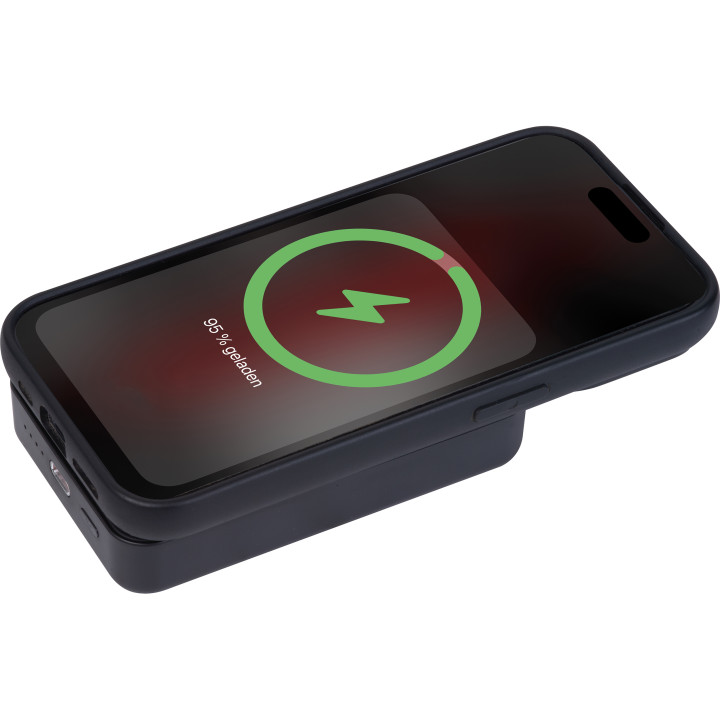 Power bank magnetyczny z ABS z recyklingu 10000 mAh DONNA