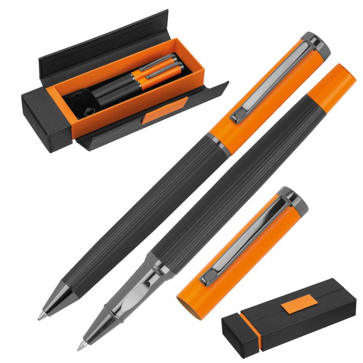 Zestaw piśmienny długopis i pióro kulkowe REGINALD