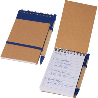 Notatnik w linie z długopisem tekturowym EUGENIO