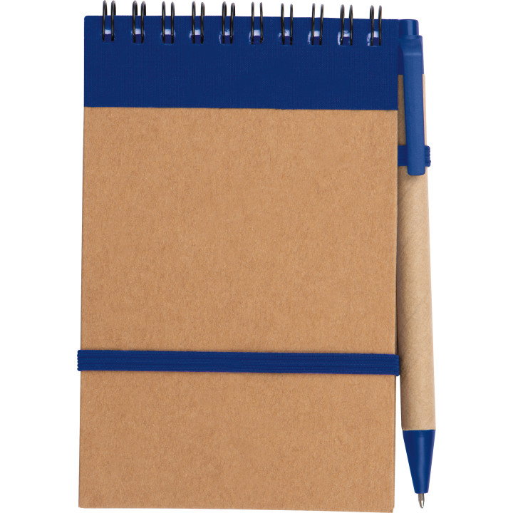 Notatnik w linie z długopisem tekturowym EUGENIO