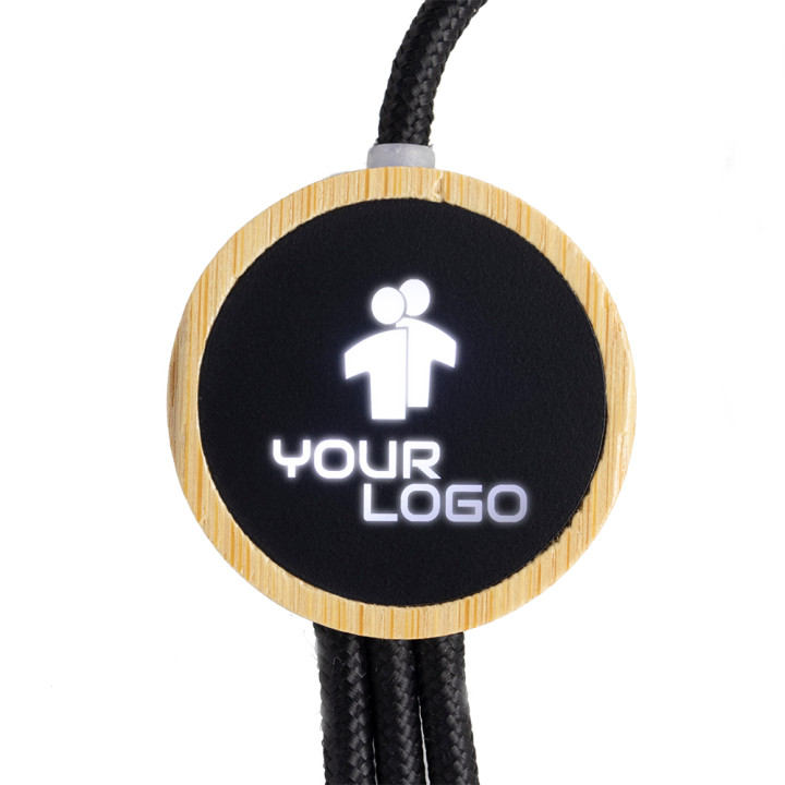 Kabel 3w1 z podświetlanym logo długi 120 cm