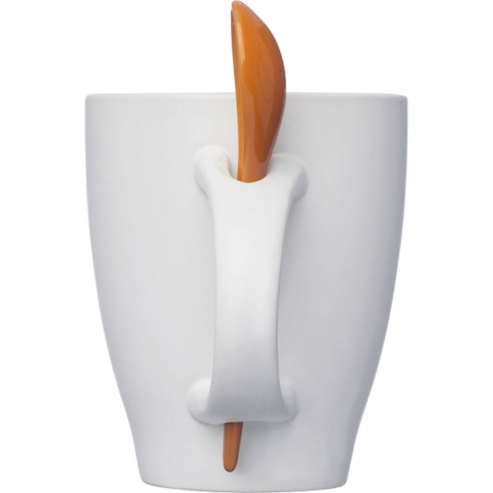 Kubek ceramiczny z łyżeczką 250 ml ARMANDO