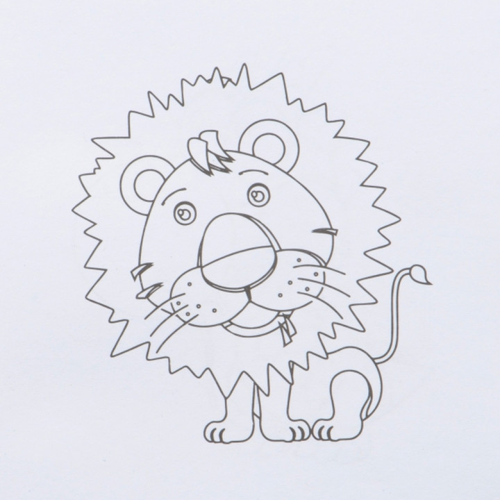 Kolorowanka z kredkami drewnianymi 12 kolorów RUFIN