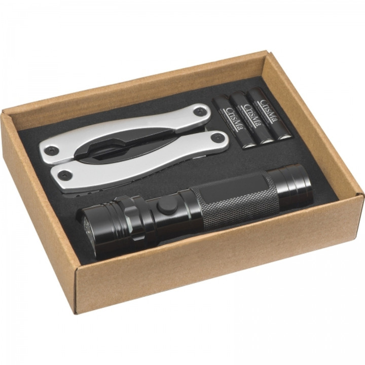 Zestaw narzędzie wielofunkcyjne i latarka IOLANDA