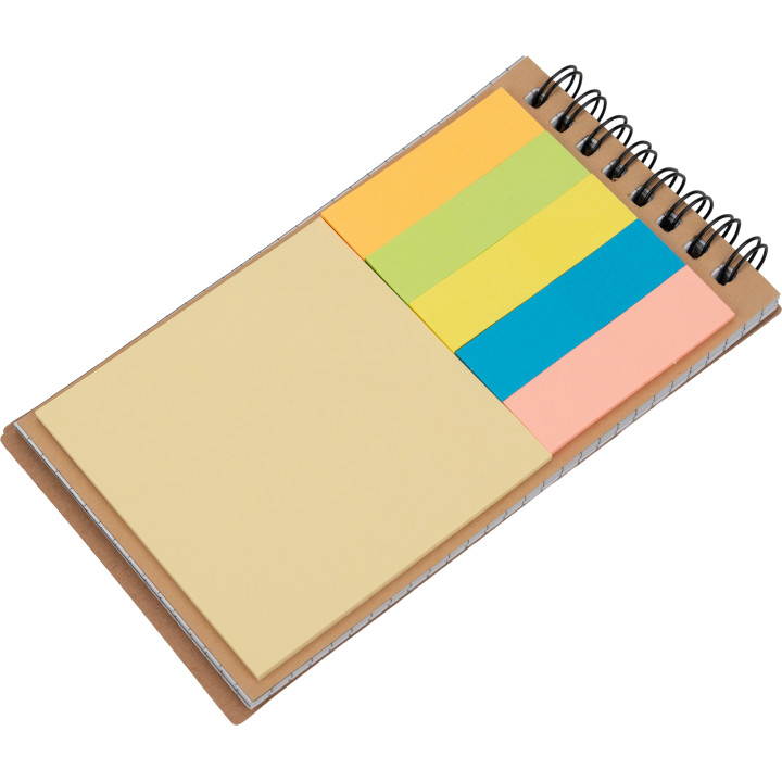 Notatnik w kratkę z karteczkami do markowania MANLIO