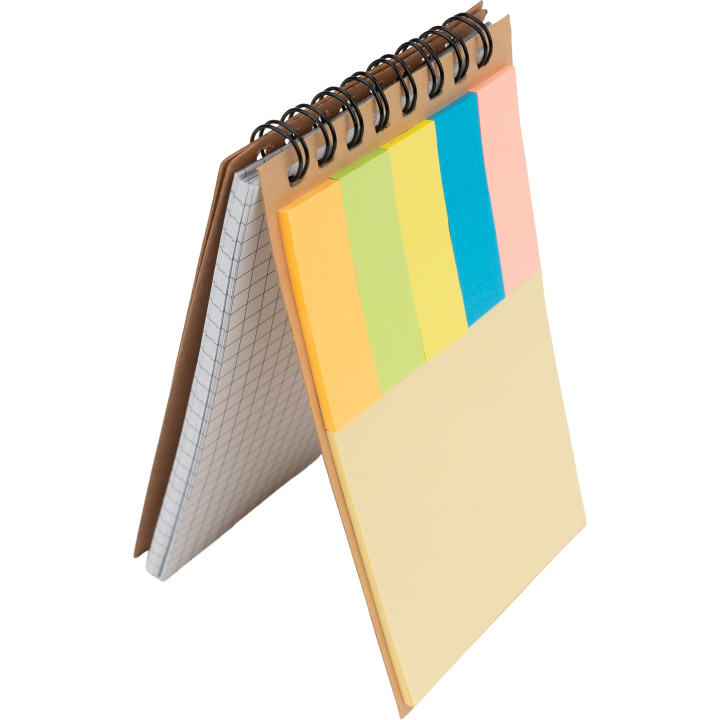 Notatnik w kratkę z karteczkami do markowania MANLIO