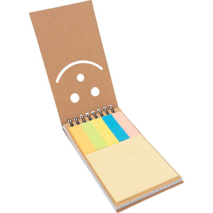 Notatnik w kratkę z karteczkami do markowania MANLIO