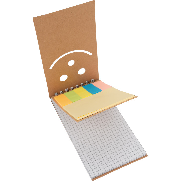 Notatnik w kratkę z karteczkami do markowania MANLIO