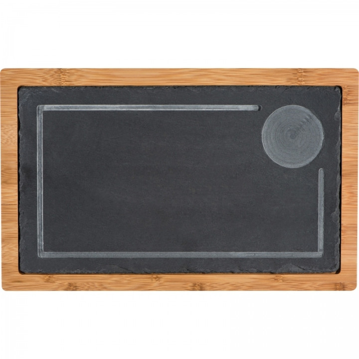 Taca bambusowa z łupkiem SERGIO