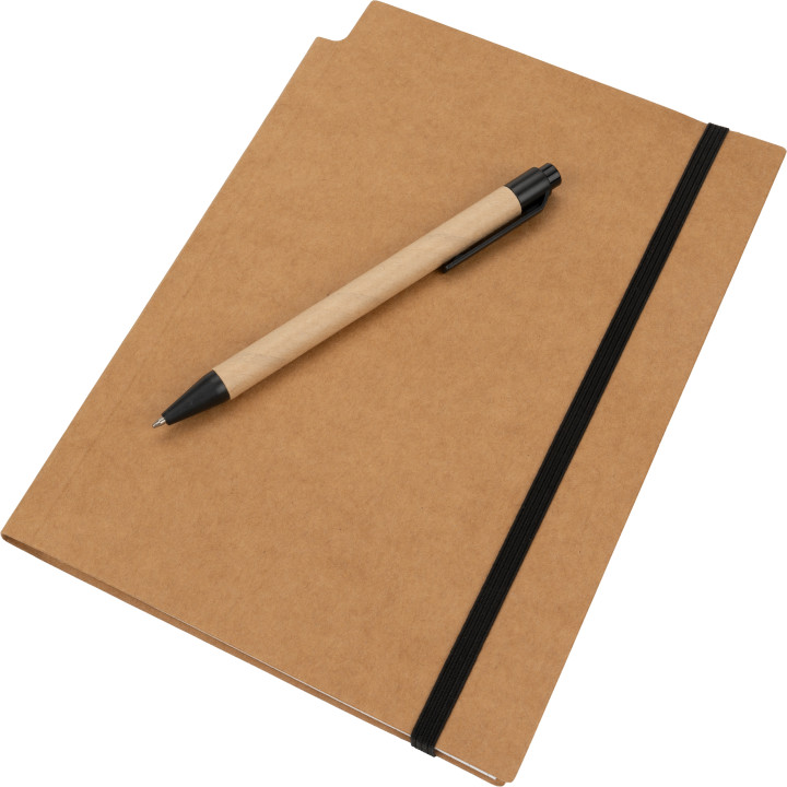 Notatnik A5 w kratkę z długopisem FELIX