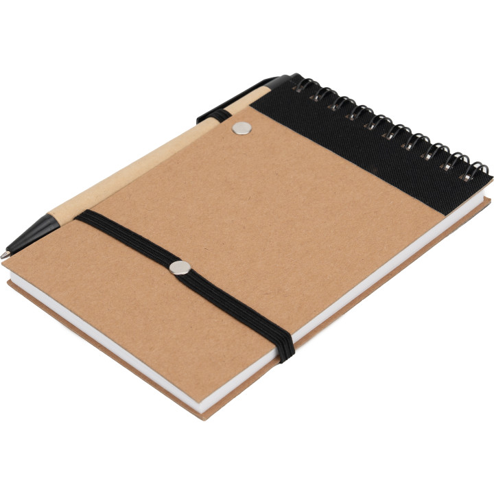 Notatnik w linie z długopisem tekturowym EUGENIO