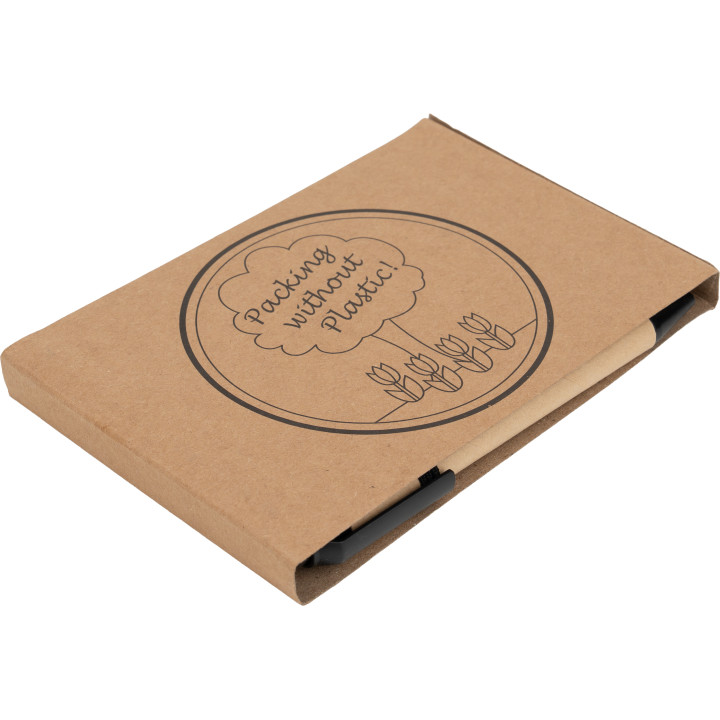 Notatnik w linie z długopisem tekturowym EUGENIO