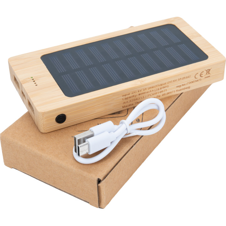 Power bank 8000 mAh solarny VALENTINA