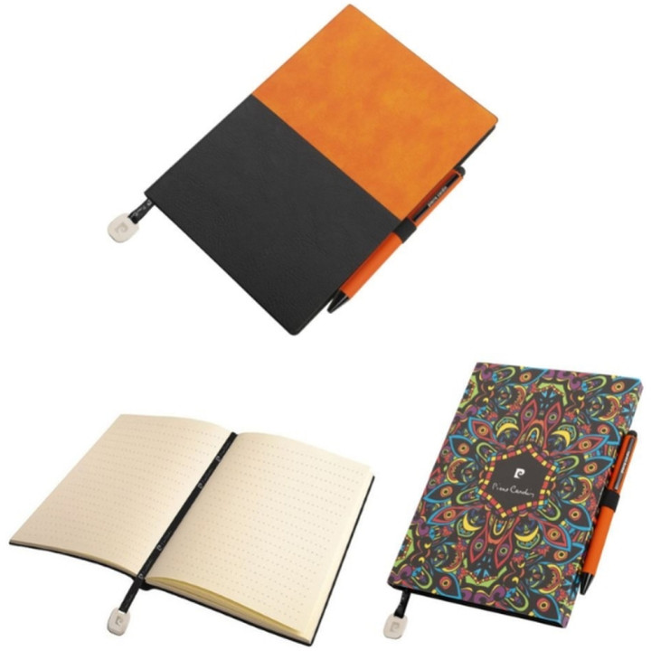 Notatnik A5 w kropki i długopis REPORTER Pierre Cardin