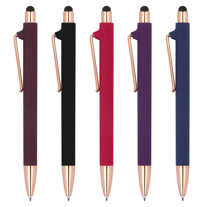 Długopis plastikowy soft touch LENA