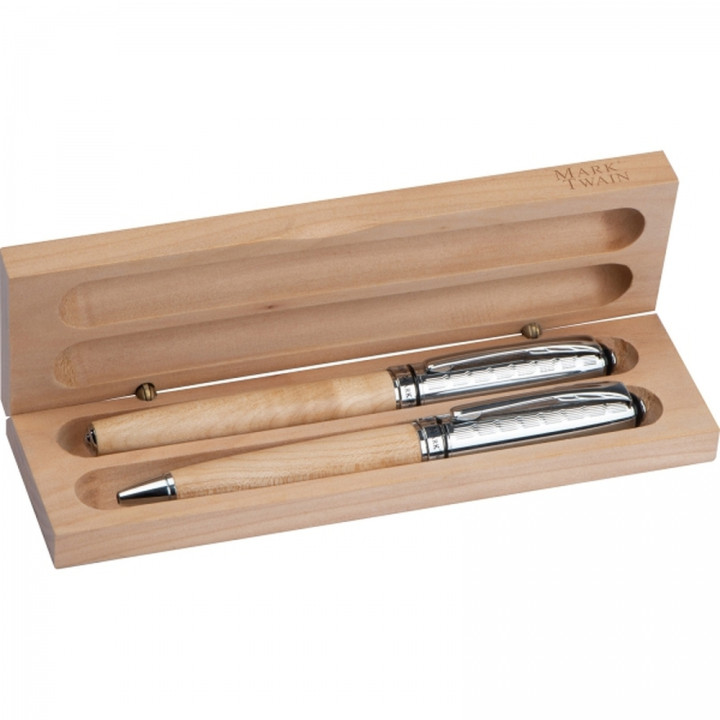 Zestaw piśmienny długopis i pióro kulkowe Mark Twain ROLAND