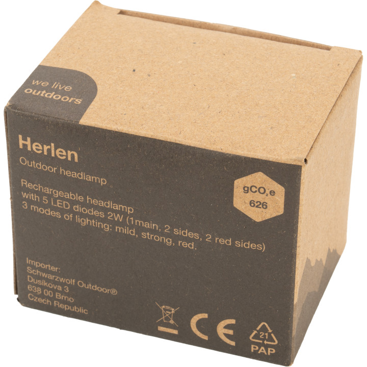 Latarka czołowa HERLEN Schwarzwolf