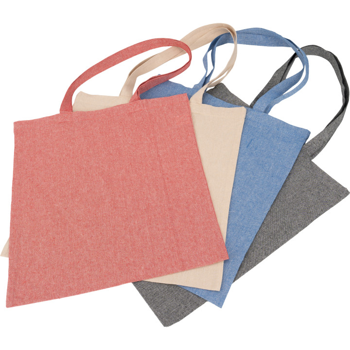 Torba bawełniana z recyklingu z długimi uszami 140 g/m2 LAMBERTO