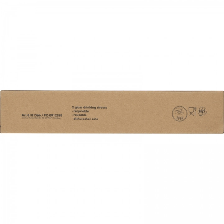 Słomki do napojów szklane 2 szt. 21 cm MARCELINA