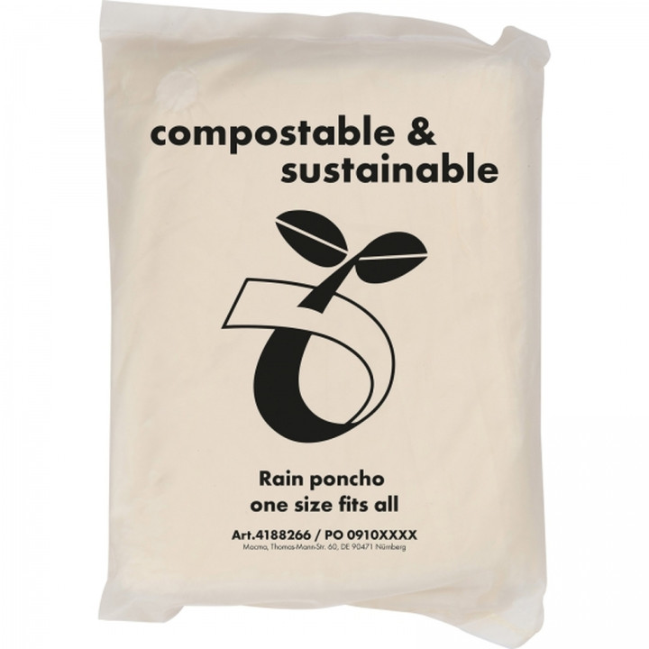 Poncho przeciwdeszczowe biodegradowalne DAVIDE