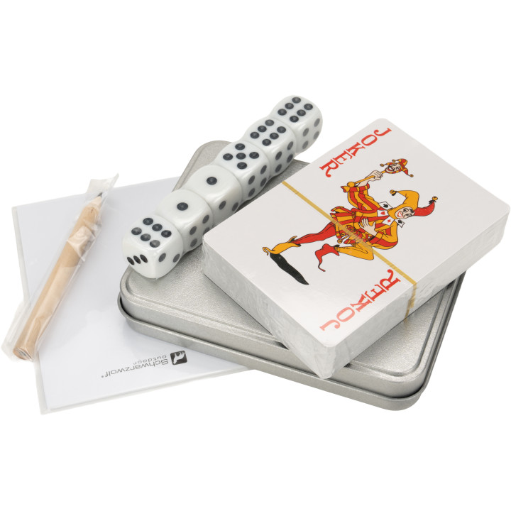 Zestaw do gry w karty i kości YARRA Schwarzwolf