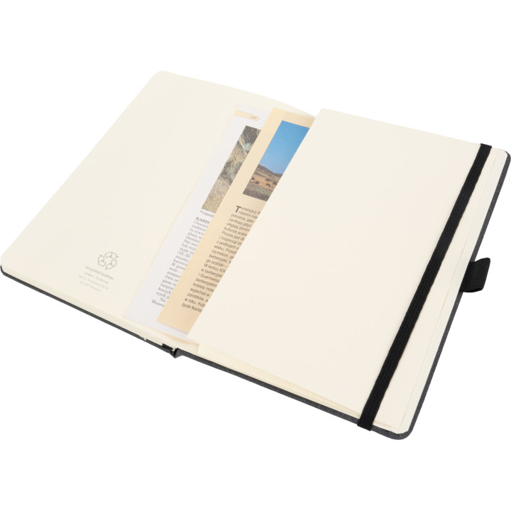 Notatnik A5 w linie ze skóry z recyklingu TRACY