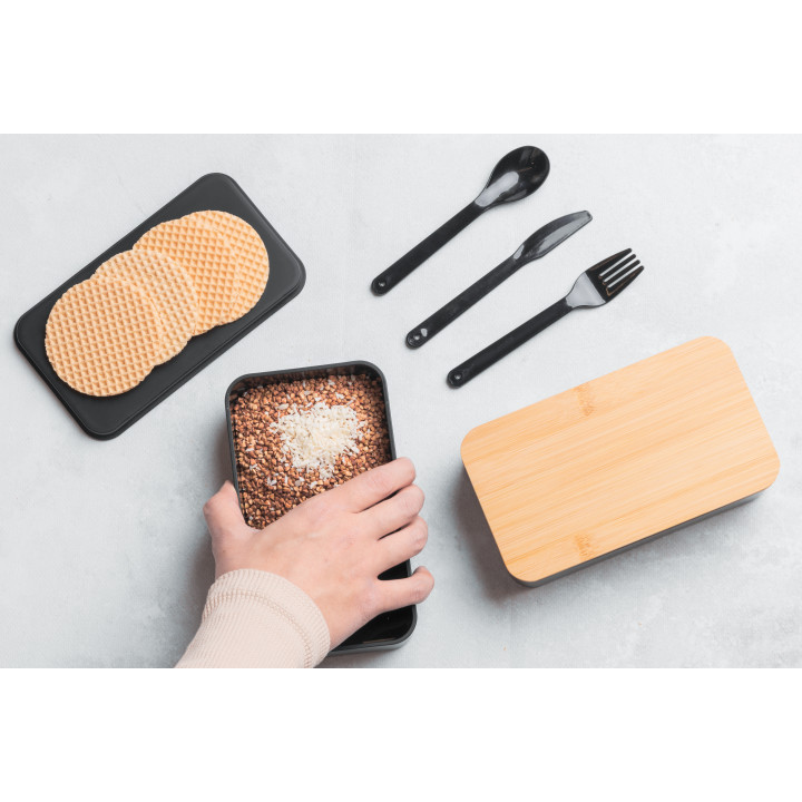 Lunch box ze sztućcami 600 ml SALVATORE