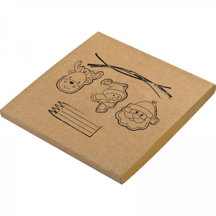 Zawieszki na choinkę do kolorowania z kredkami PABLO