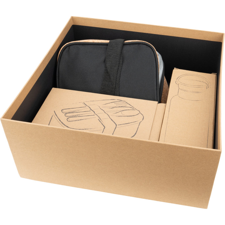 Zestaw lunch box, butelka 500 ml i torba termiczna BRIGITTE