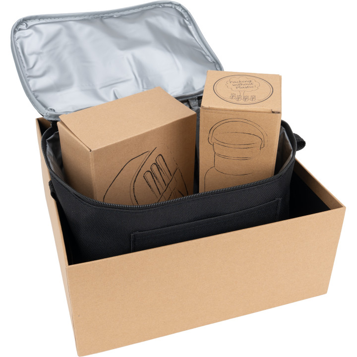 Zestaw lunch box, butelka 500 ml i torba termiczna BRIGITTE