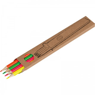 Kredki drewniane 4 kolory neonowe ASHLEY