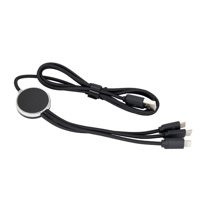 Kabel 3w1 z podświetlanym logo długi 120 cm, W201TG