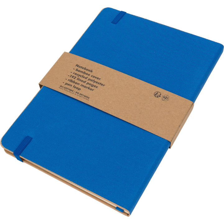 Notatnik A5 w linie z poliestru z recyklingu TEOFILO