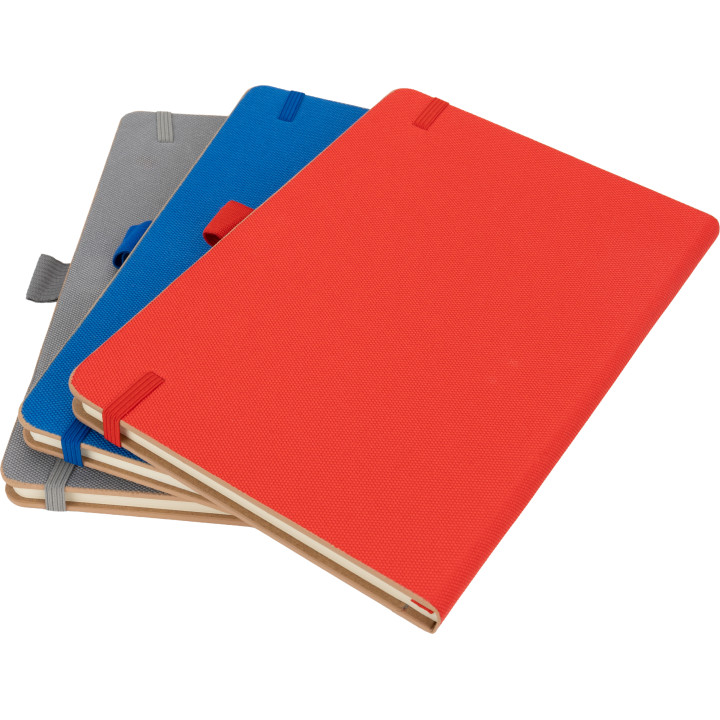 Notatnik A5 w linie z poliestru z recyklingu TEOFILO