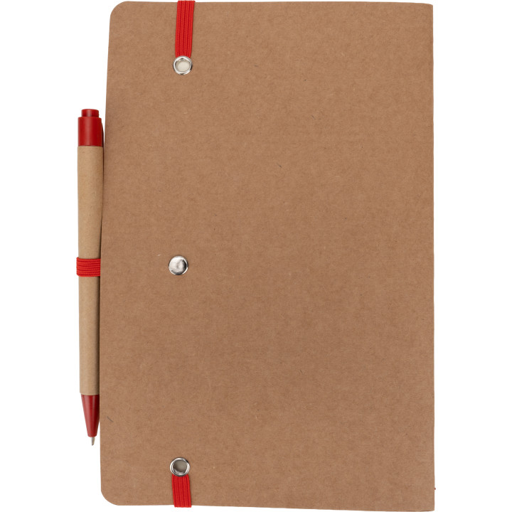 Notatnik A5 z czystymi stronami i długopisem z materiałów z recyklingu CHLOE