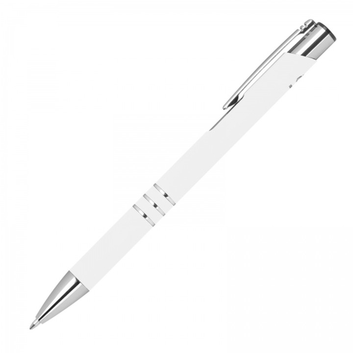 Długopis aluminiowy z recyklingu półżelowy soft touch CONSTANZE