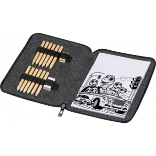 Kolorowanka z kredkami drewnianymi 12 kolorów FRITZ