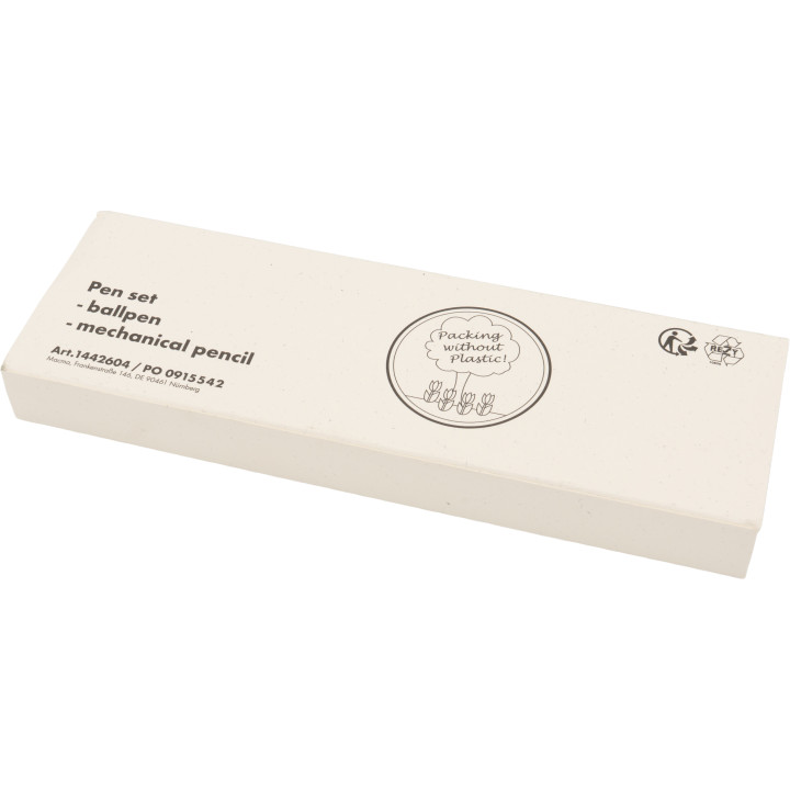 Zestaw piśmienny długopis półżelowy i ołówek automatyczny z aluminium z recyklingu SIEGFRIED