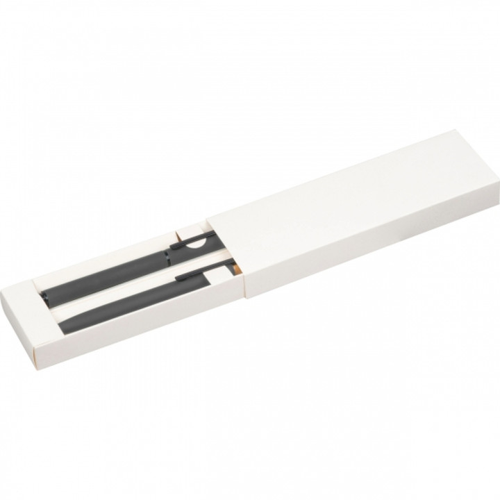 Zestaw piśmienny długopis i pióro kulkowe z aluminium z recyklingu RAFFAELE