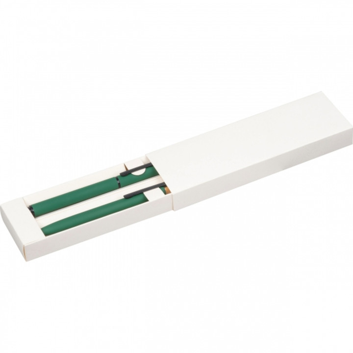 Zestaw piśmienny długopis i pióro kulkowe z aluminium z recyklingu RAFFAELE