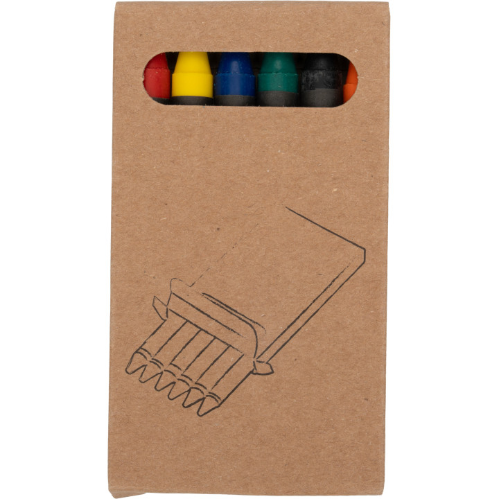 Kredki świecowe 6 kolorów AGOSTINO