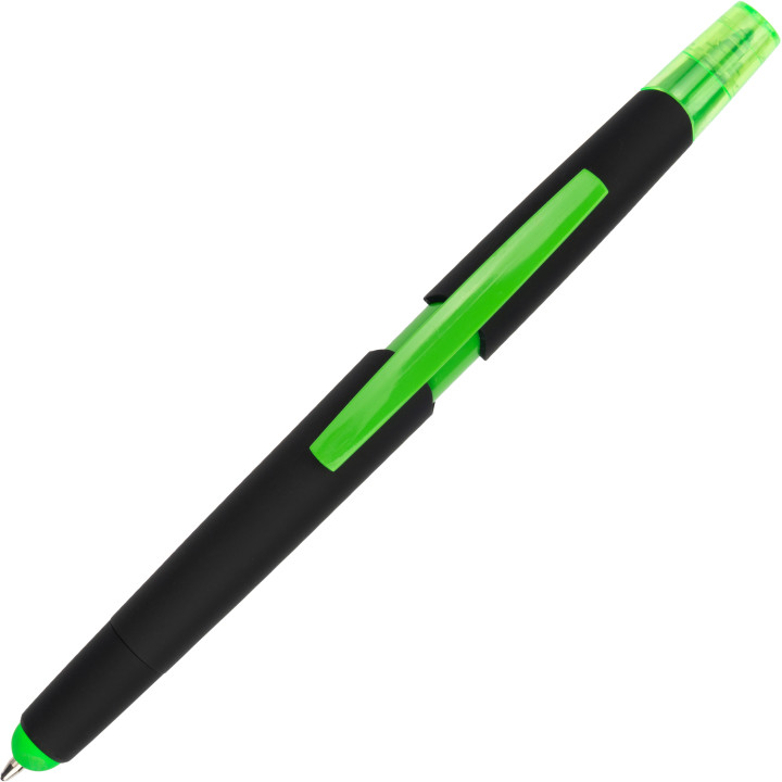 Długopis plastikowy z zakreślaczem touch pen EMMETT