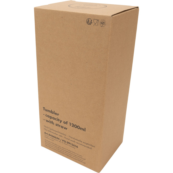 Kubek ze słomką XXL 1200 ml TEODORA