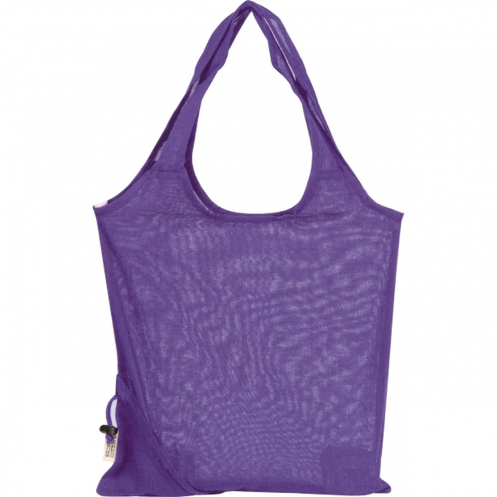 Składana torba z bawełny i poliestru z recyklingu 118 g/m² ANJA