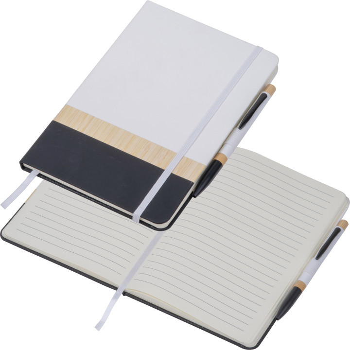 Notatnik A5 z długopisem z materiałów z recyklingu AVA