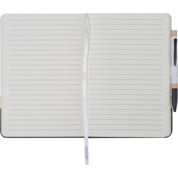 Notatnik A5 z długopisem z materiałów z recyklingu AVA