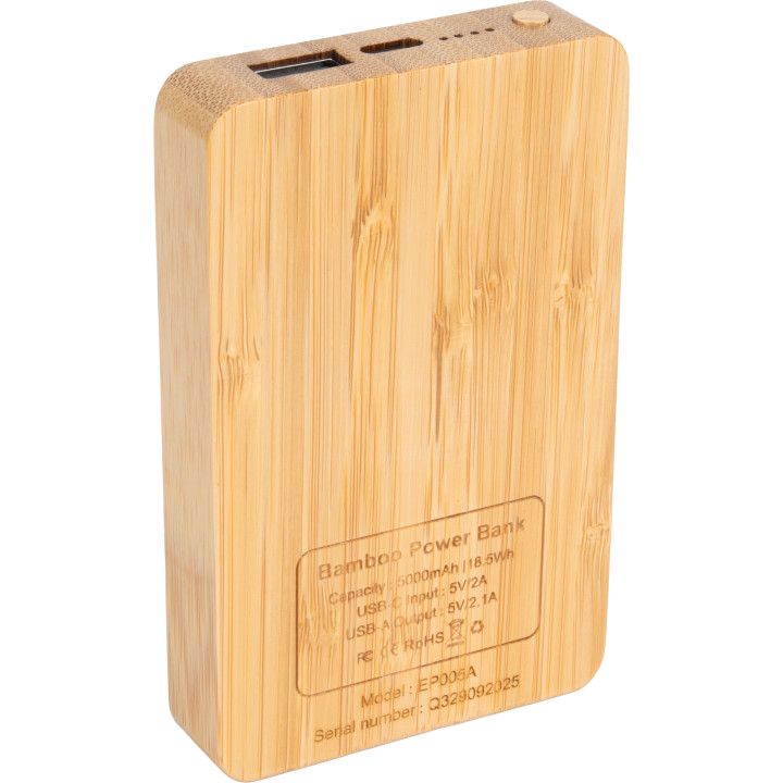 Power Bank 5000 mAh z podświetlanym logo